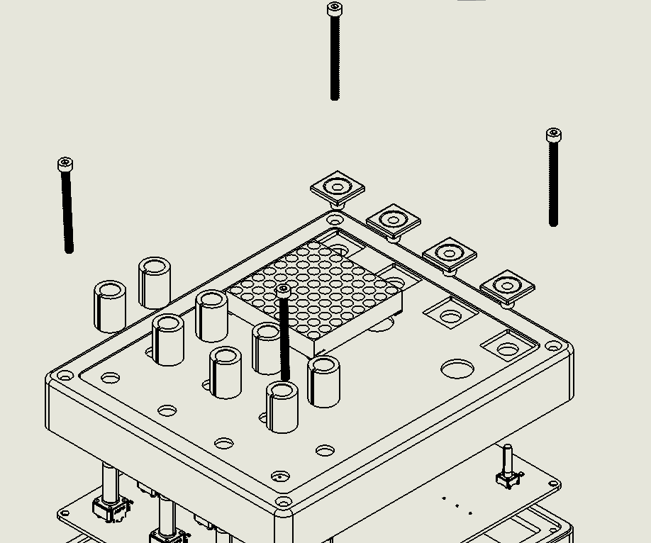 Exploded upper assembly view for the A3000 project.